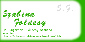 szabina foldesy business card